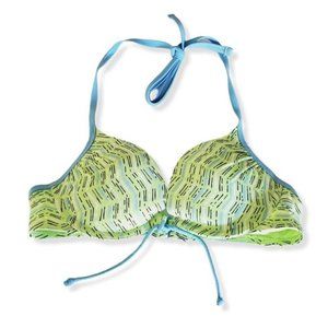 Bikini Top Green Printed